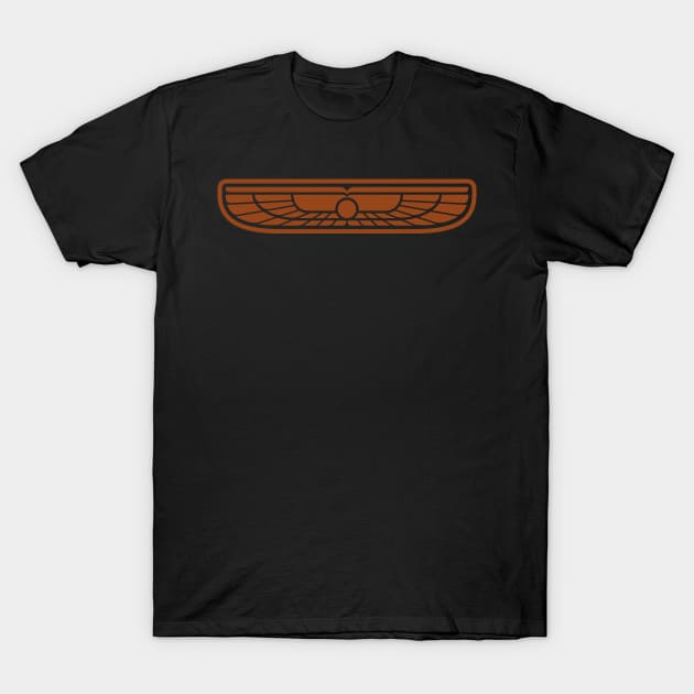 Brown Winged Sun Logo T-Shirt by Studio Yutani